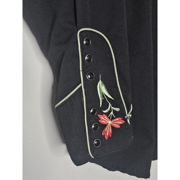 Scully Western Shirt Men's Large Embroidered Pearl Snap Cowgirl Cowboy - Picture 2 of 11